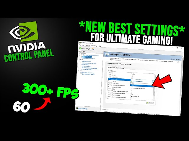 Best Nvidia Control Panel Settings for Gaming & Performance 2020 - Boost FPS