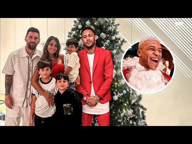 Messi, Neymar and Mbappé Celebrating CHRISTMAS 🎅