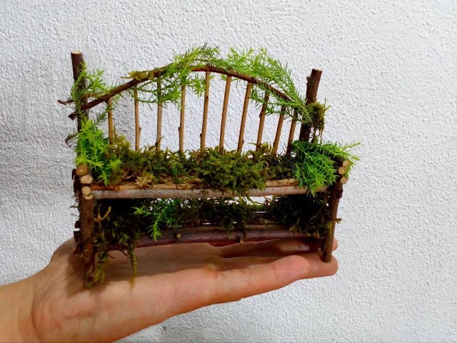How to make a mini tree bench for fairy gardens