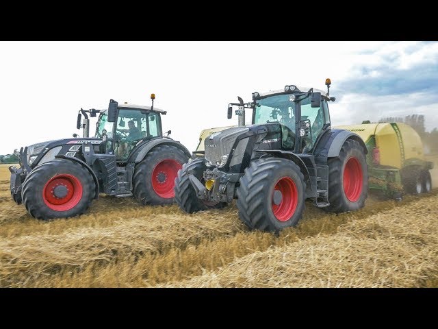 Fendt tractors with baling presses | Farming | Straw | Agriculture | Black Beauty