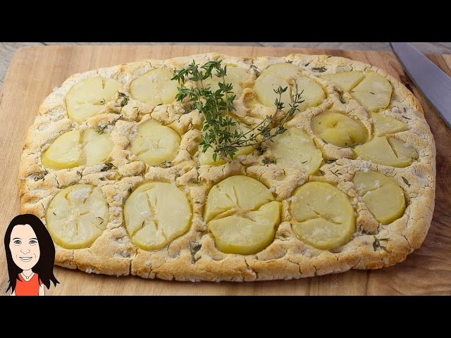 Gluten Free Focaccia Bread with Potato & Thyme - No Oil Vegan Recipe!