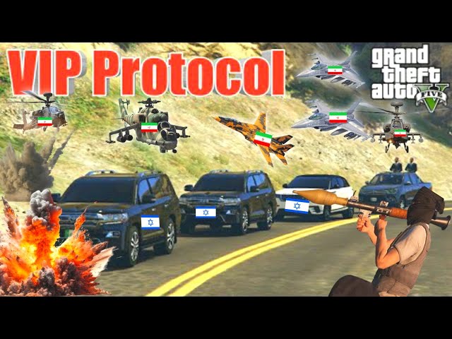 Irani Fighter Jets, Drones & Helicopters Attack on Israeli Oil Supply Convoy in Jerusalem - GTA 5