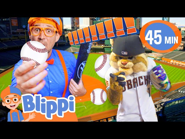 Blippi's Home Run Hit: Exploring a Baseball Stadium Adventure! | Educational Videos for Kids