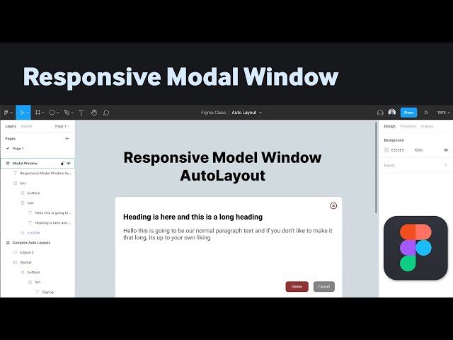 Responsive Modal Window in Figma - Design with Auto Layout