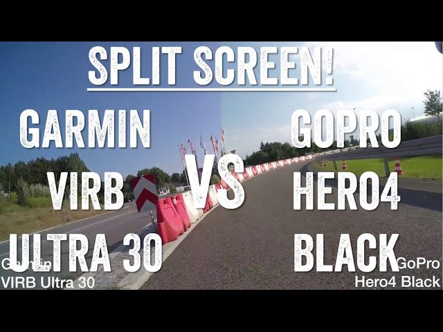Split-screen: GoPro Hero4 Black vs Garmin VIRB Ultra 30!