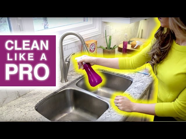 CLEAN LIKE A PRO: Cleaning the Kitchen Sink!