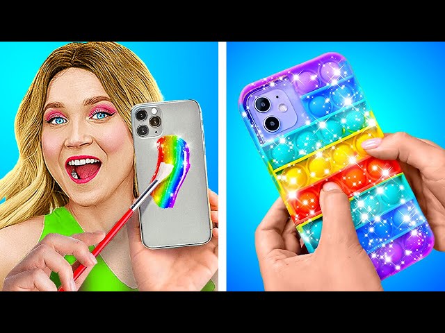 COOL PHONE HACKS AND DIY ART TRICKS FOR PHONE CASES || DIY Ideas For Your Phone By 123 GO! Like