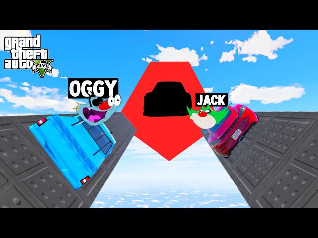 Oggy Trolling Jack And Pinka In Stunt Race With Monster Car Challenge😱Motorcycle! GTA5[PART-2]