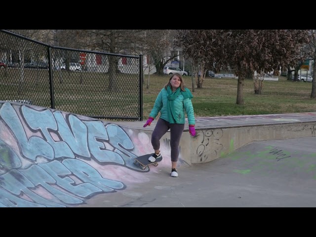 Arikka is learning to skateboard (continued)