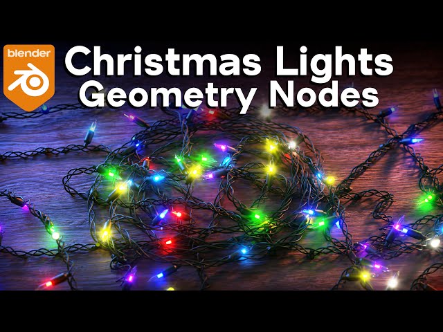 Customizable Christmas Lights - Geometry Nodes 🎄 (Blender Tutorial)