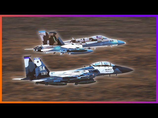 SAND SKIMMING STREAGLE STRIKE | Contention 80s | PvP | DCS F-15E Strike Eagle