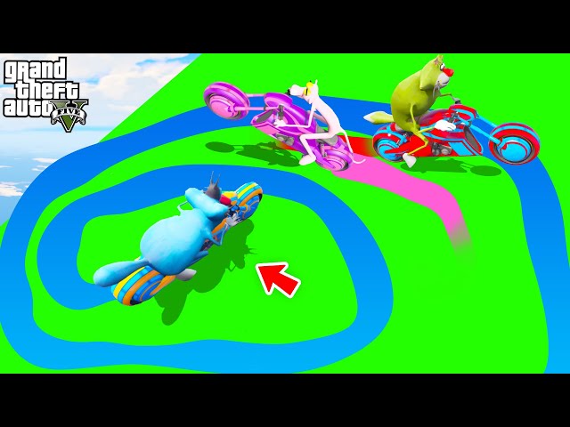 OGGY CHALLENGE SPIRAL TRAP To Jack And Pink Panther In DEADLINE Racing Challenge😱! GTA5