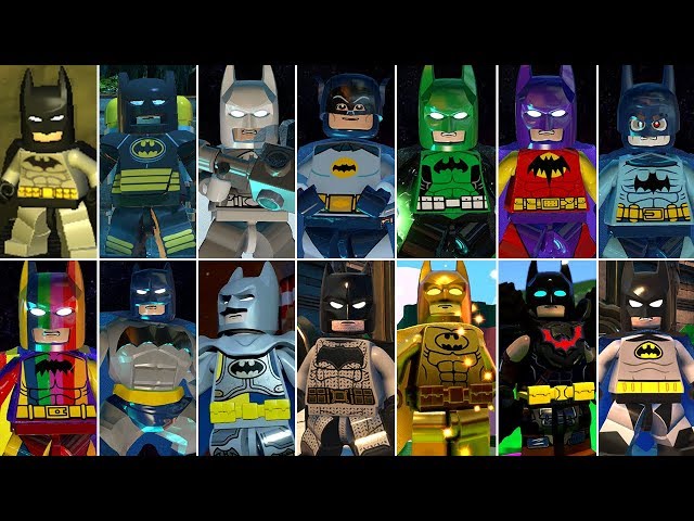 All Batman Characters and Suits in LEGO Videogames (DLC Included)