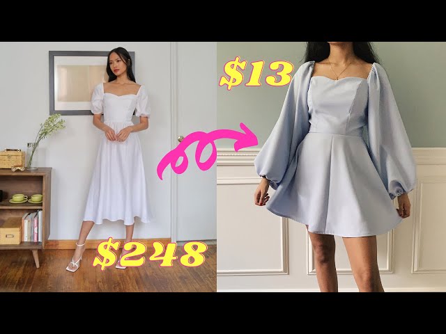 DIY PUFF SLEEVE DRESS // reformation inspired (save your $$$)