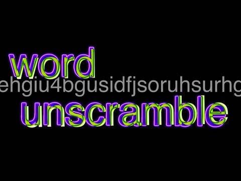 word unscramble