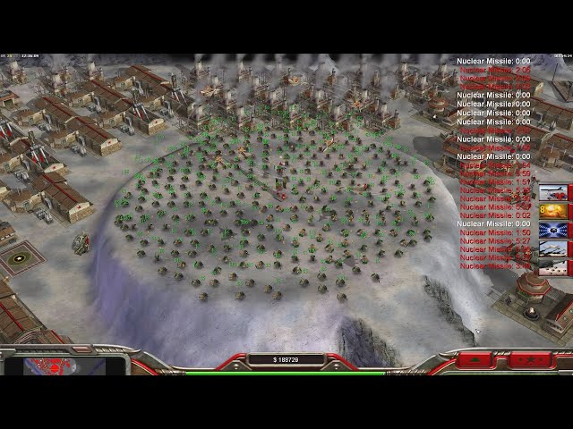 CHINA Nuke - Command & Conquer Generals Zero Hour - 1 vs 7 HARD Random Gameplay
