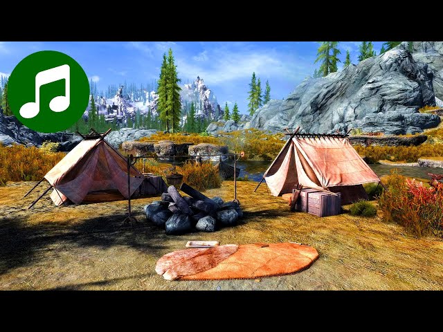 SKYRIM Ambient Music & Ambience 🎵 River Camp (Skyrim Soundtrack | OST)