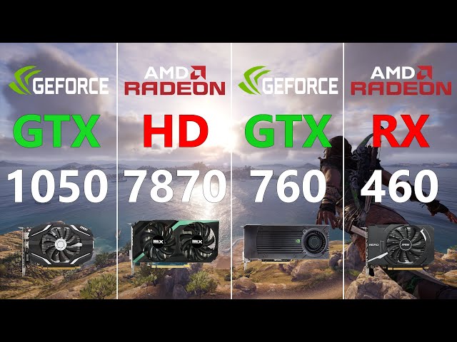 GTX 1050 vs GTX 760 vs HD 7870 vs RX 460 Test in 6 Games