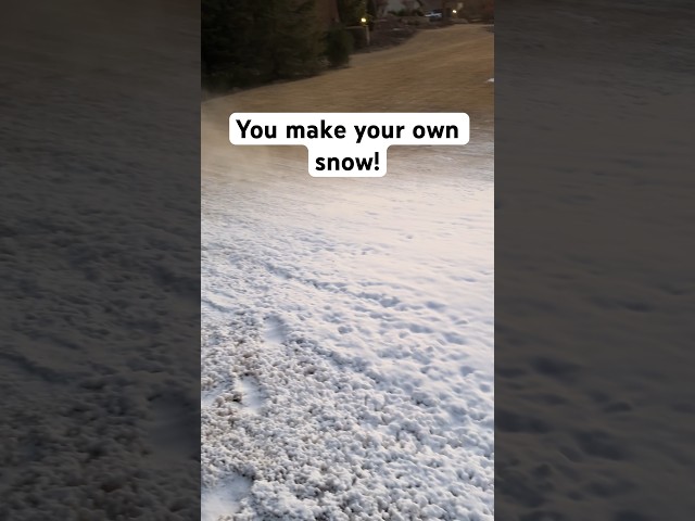 Making snow is EASY!