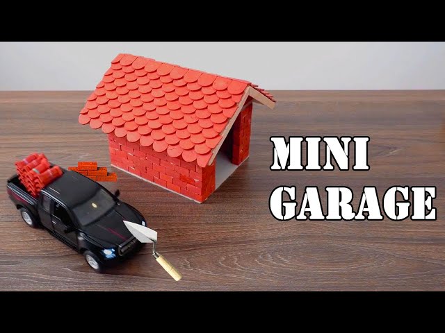 How to Build a MINI GARAGE - BRICK WALL | MINI-HOUSE | BRICKLAYING