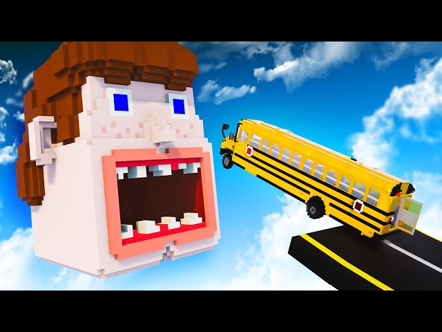 Crashing Vehicles Into a GIANT HUMAN HEAD! - Teardown Mods