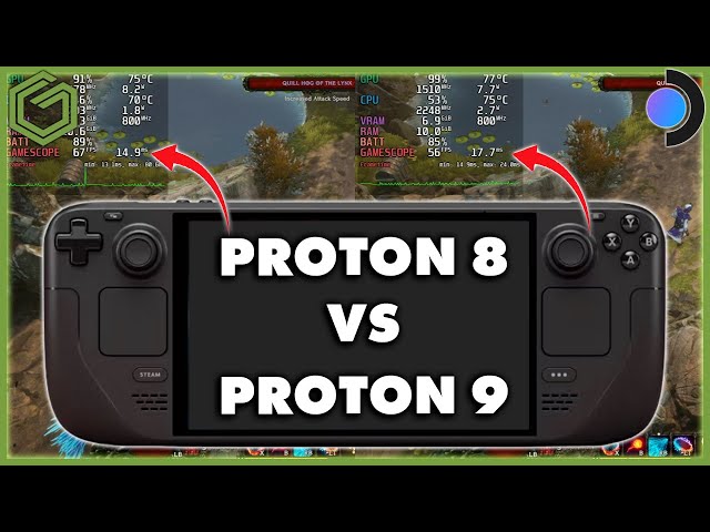 Steam Deck - Proton 8 vs Proton 9 Beta Game Comparison