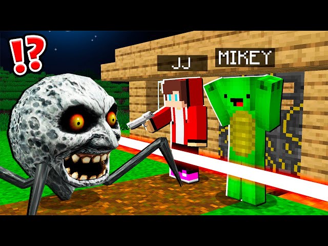CREEPY LUNAR MOON vs Security House Mikey & JJ - Minecraft (Maizen)