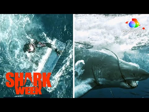 Shark Attack! Diver Swims for His Life! | Great White Open Ocean | discovery+