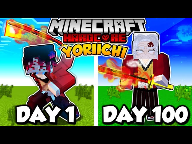 I Survived 100 DAYS as YORIICHI in Demon Slayer Minecraft!