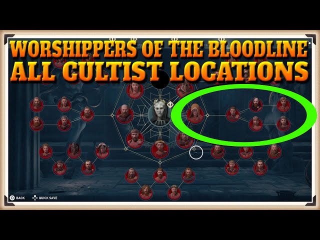 Assassin's Creed Odyssey All WORSHIPPERS OF THE BLOODLINE Cultist Locations - Cult Unmasked Trophy