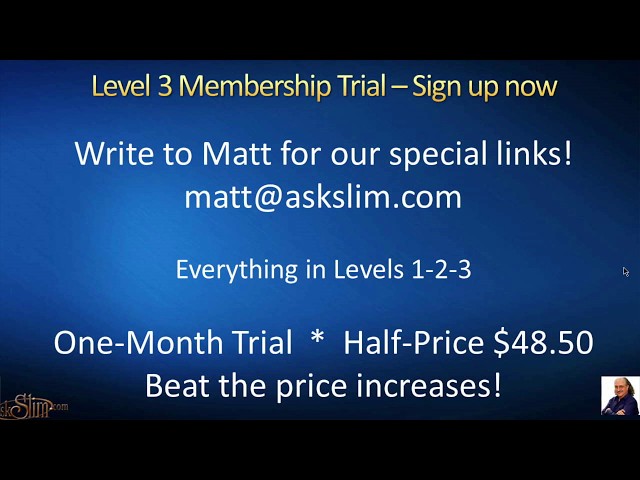 askSlim Level 3 Membership Overview - Technical Analysis Services and Trade Ideas for Active Traders