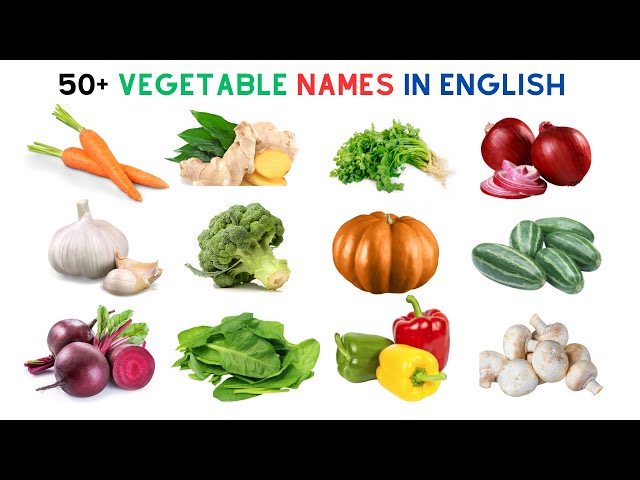 50+Vegetable  Names In English | English Vocabulary | Learn Name Of Vegetables Through Pictures