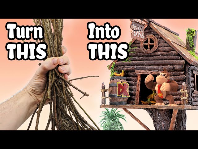 DONKEY KONG'S TREEHOUSE made from STICKS!
