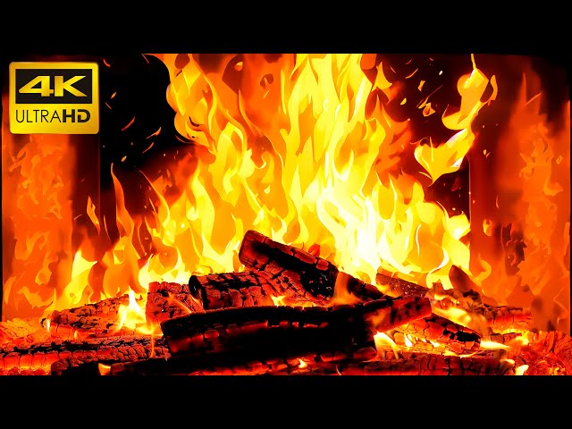 🔥 The Best Burning Fireplace (10 Hours) with Crackling Logs and Fire Sounds 🔥 Burning Fireplace 4K