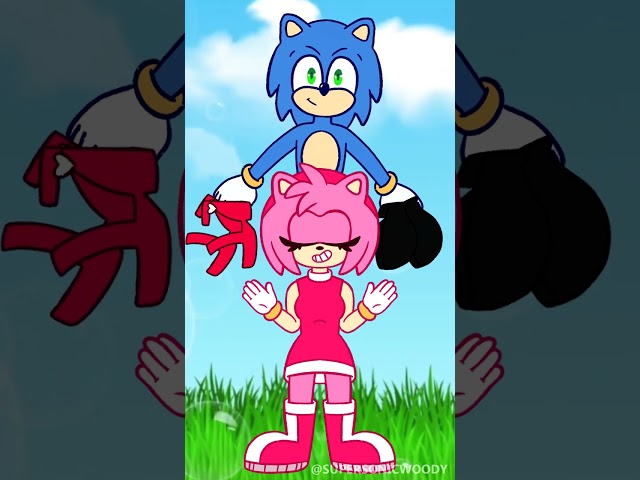 Mini Game Fashion - Sonic And Amy Valentine's Day Date Outfit #shorts #animation #story