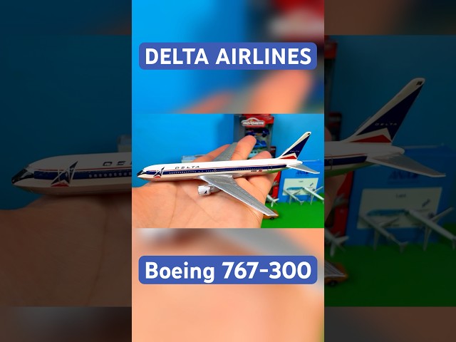 Unboxing DELTA Airlines Boeing 767-300 plane model