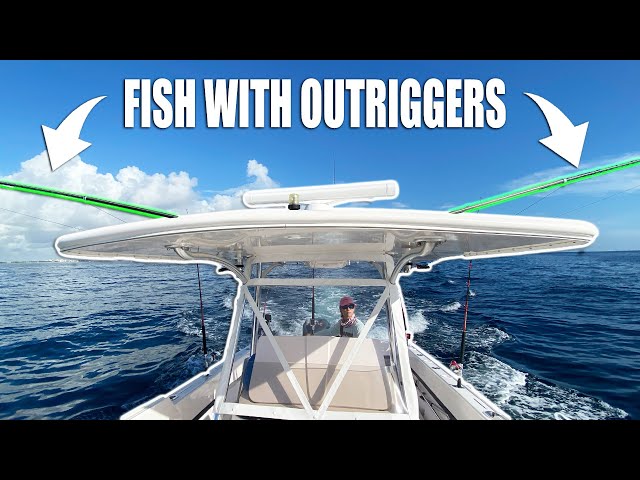 How To Fish with Outriggers! Full trolling spread for offshore fishing