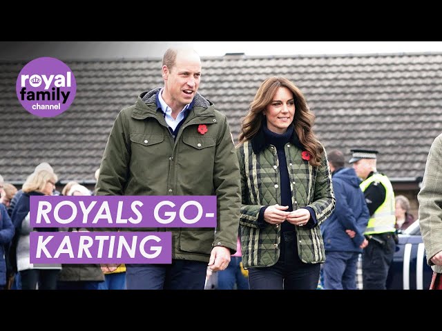 Competitive Catherine! Prince and Princess Of Wales Visit Inverness Go-Kart Track