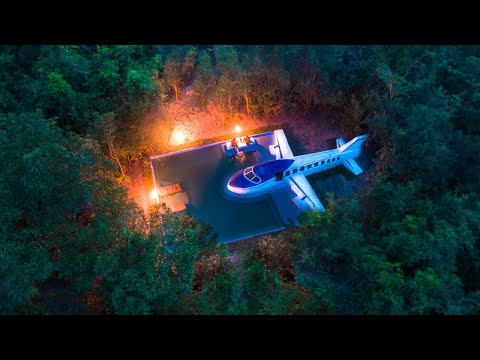 How We Build the Most Incredible House in a Plane With Swimming Pool Around, Jungle Survival skills