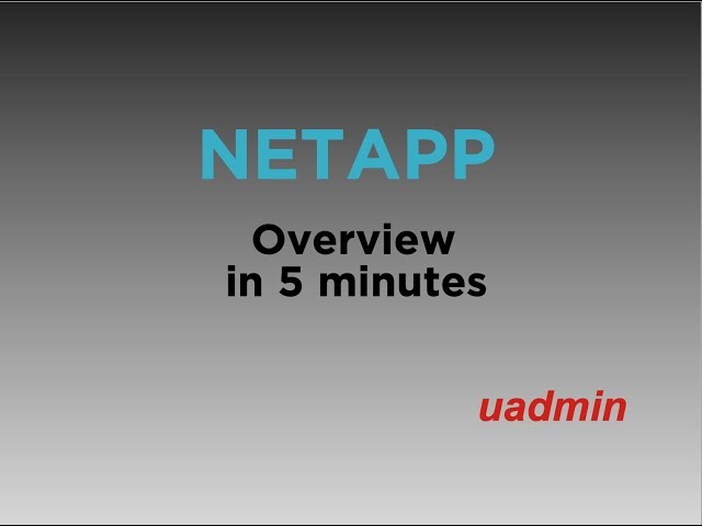 NetApp ONTAP CLUSTER overview in less than 5 minutes