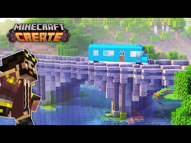 I built SO MANY BRIDGES in Minecraft Create Mod!