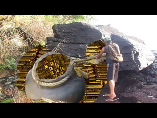 ONE TUB OF TREASURES FOUND.. WE FOUND HUGE GOLD BARS IN THE TREASURE ISLAND .. #gold