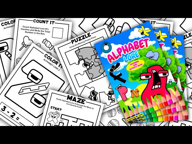 Alphabet Lore Coloring and Activity Book BUY NOW! (Created by Mr. Sefit) ft. Number Lore