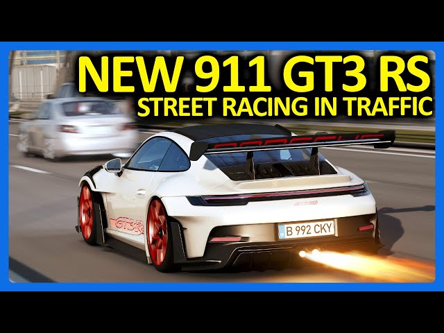 Street Racing Through Traffic with the NEW 2023 Porsche 911 GT3 RS!! (No Hesi)