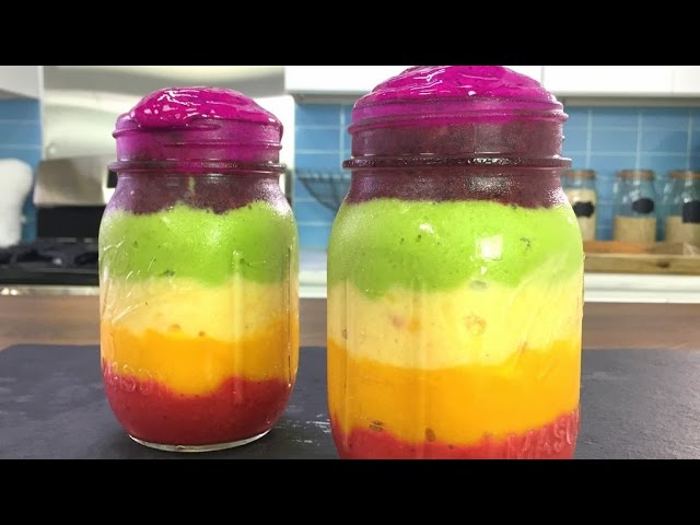 How to Make a Rainbow Smoothie! Healthy Smoothie Recipe