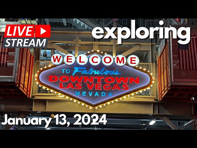 Exploring the FREMONT STREET EXPERIENCE on a SATURDAY NIGHT LIVESTREAM January 13, 2024