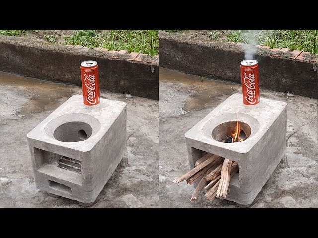Making Cement Stoves With Foam Barrels | CEMENT IDEAS AT HOME