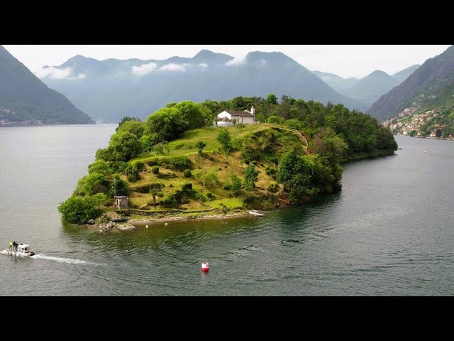 Best Destinations📍 Lake Como - Isola Comacina - Lagio di Como 🎵 Drone 4K Footage