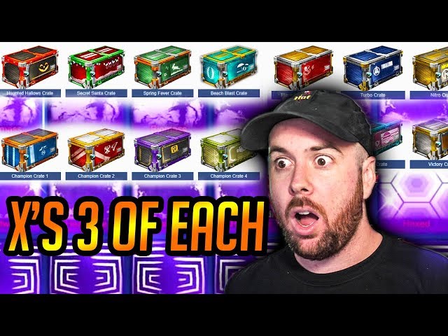 Opening 3 of EVERY CRATE EVER in ROCKET LEAGUE!