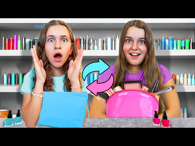 I SWAPPED MAKEUP BAGS with my SISTER! *bad idea*